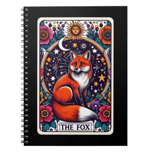 Bärbar Fox Spirit-kort Anteckningsbok (Framsidan)