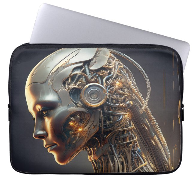 Bärbar futuristiska AI-Designad-dator Laptop Fodral (Framsidan)