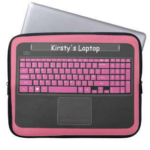 Bärbar grafik med rosa nycklar laptop fodral