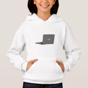 Bärbar grått-dator med Tecknad för fågelLogotyp T Shirt