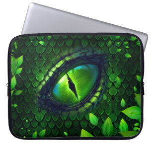 Bärbar grönt Lizard Öga-blogg Laptop Fodral