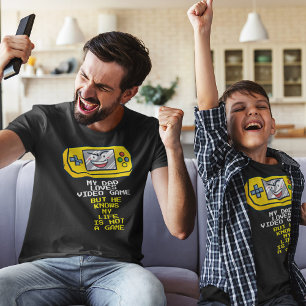 Bärbar Gult Fars dag Hälsning Black T Shirt