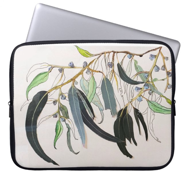 Bärbar gum löv-dator fodral (Framsidan)