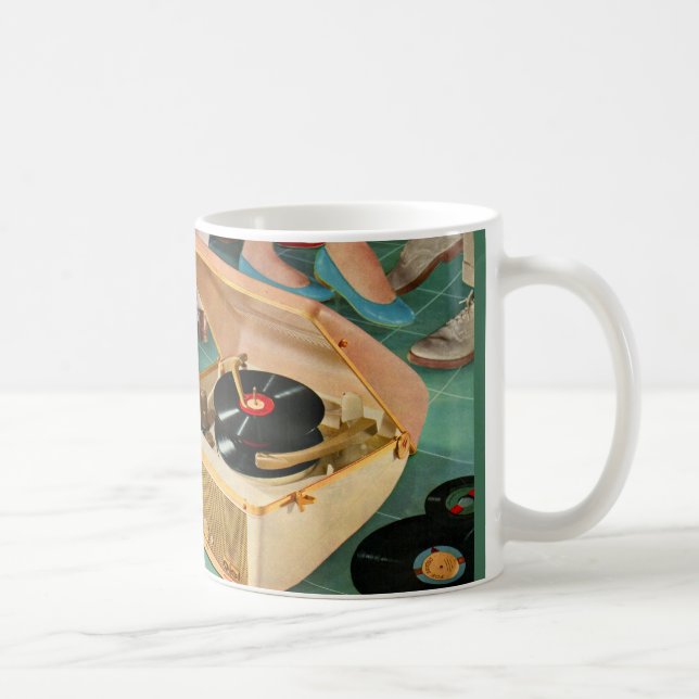 Bärbar inspelningsspelare från 1950-talet kaffemugg (Höger)