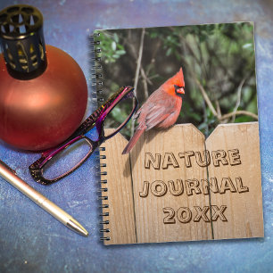 Bärbar Journal-dator med kardinal (Red Bird) Anteckningsbok Med Spiral