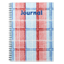 Bärbar Journal-dator med rött, vitt och blått
