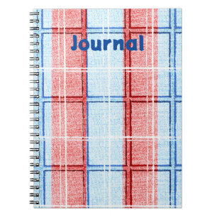 Bärbar Journal-dator med rött, vitt och blått Anteckningsbok