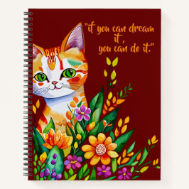 Bärbar katt och blommor i spiral