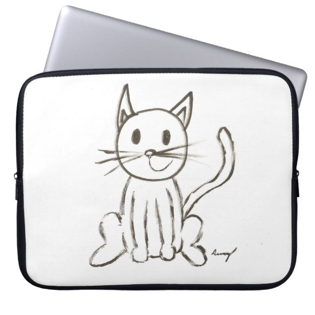 Bärbar Kattunge-dator med färg Laptop Sleeve (Framsidan)