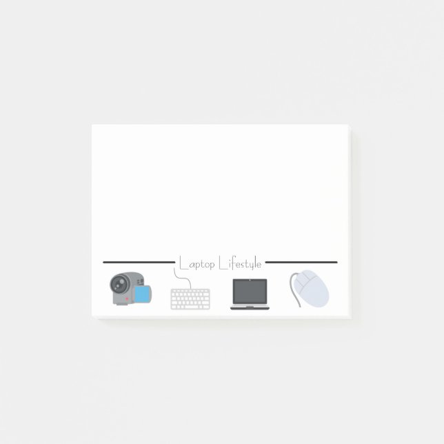 Bärbar livsstil Emojis Post-it Block (Framsida)