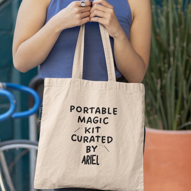 Bärbar Magic Kit-Personlig Funny Quirky Gift Tygkasse (Add your name, embrace the magic, and embark on new horizons today!)