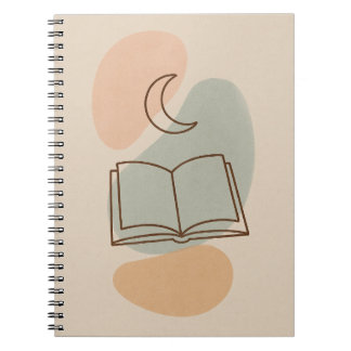 Bärbar måne & Bok - Minimalistisk bärbar Boho-dato Anteckningsbok