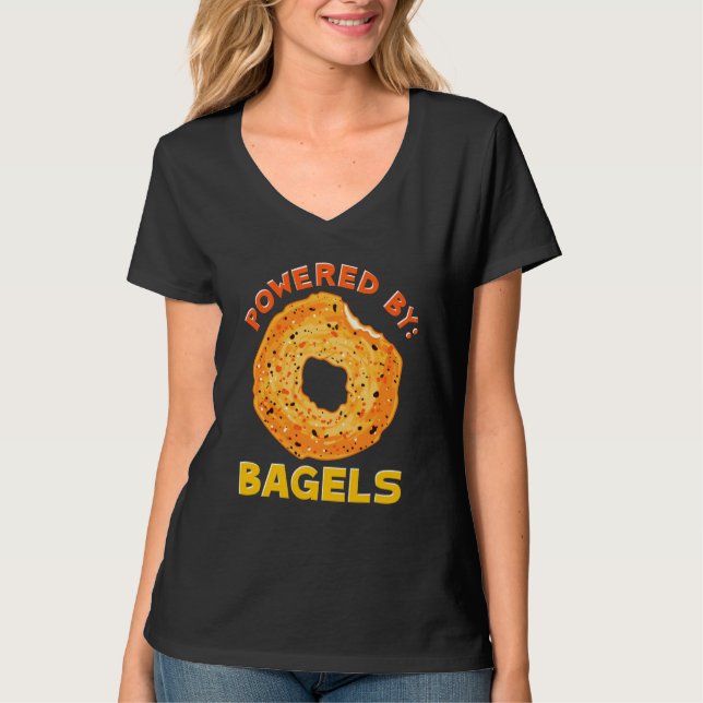 Bärbar med Bagels Carbs Fuel Homemade Bagel T Shirt (Framsida)