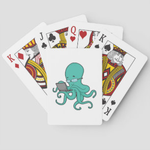 Bärbar oktopus-dator casinokort