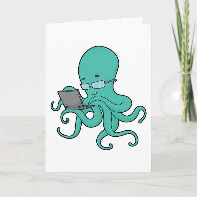 Bärbar oktopus-dator kort (Framsida)