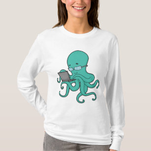 Bärbar oktopus-dator t shirt