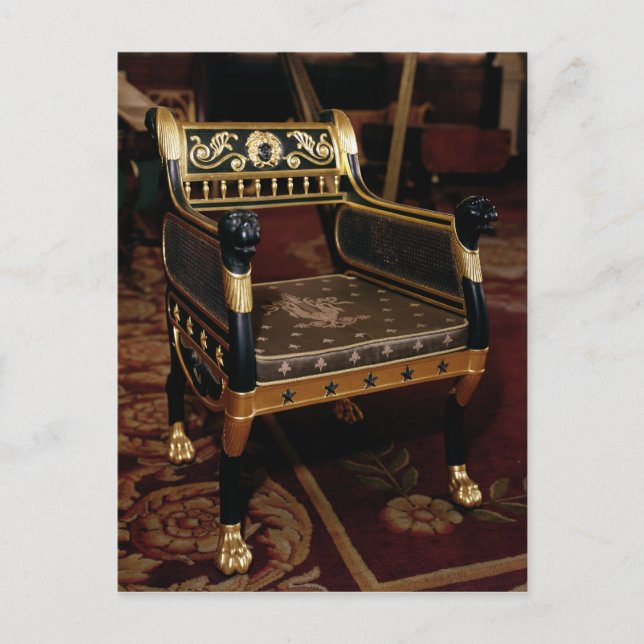 Bärbar pansarstol med gyltdetaljer vykort (Framsida)