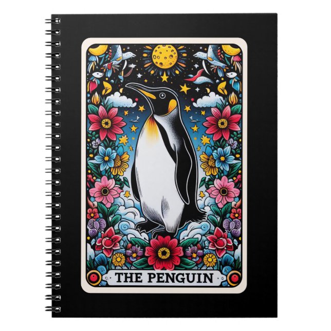 Bärbar Penguin Spirit-kort Anteckningsbok (Framsidan)