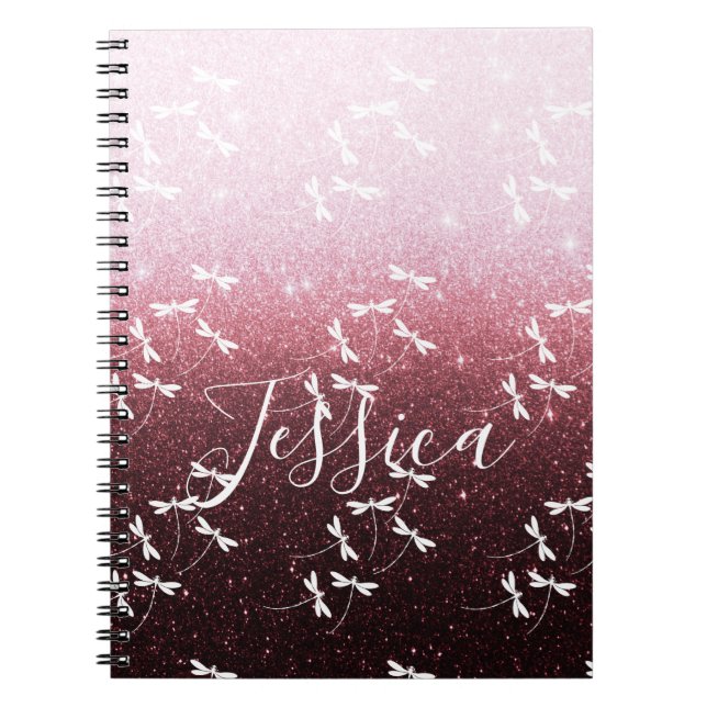 Bärbar personlig för glitter och drakar anteckningsbok (Framsidan)