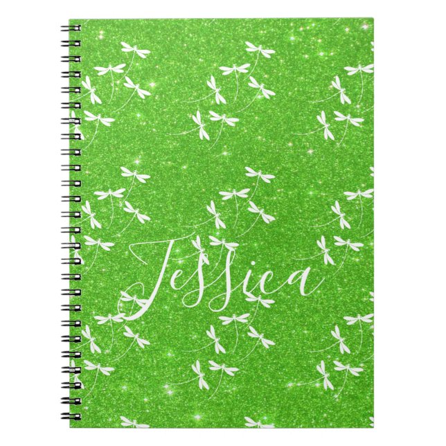 Bärbar personlig för glitter och drakar anteckningsbok (Framsidan)