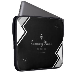 Bärbar Personlig för svart och vit modern Elegant Laptop Fodral
