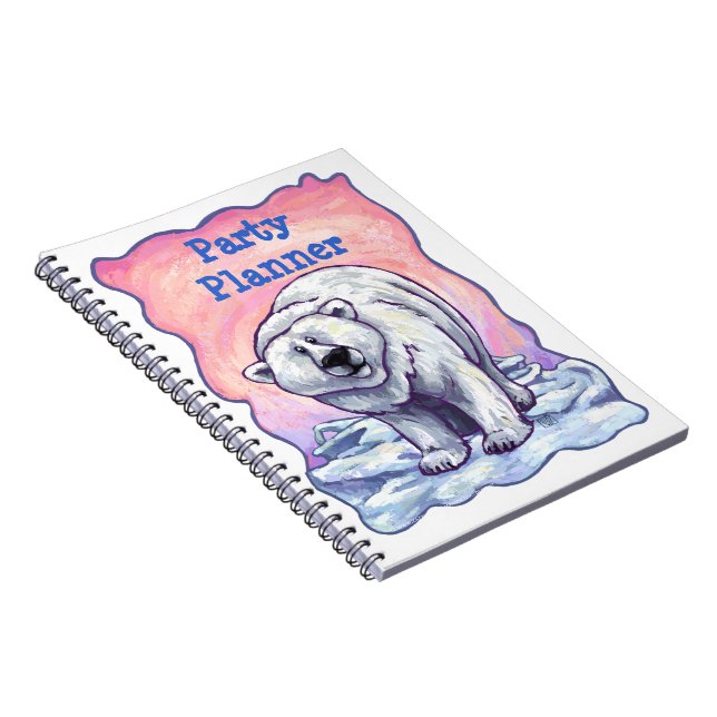 Bärbar polar Bear Party Planner-dator Anteckningsbok (Högra Sidan)