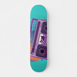 Bärbar radiokassettbandspelare för funky 80-tal, mini skateboard bräda 18,5 cm
