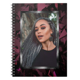 Bärbar Ram-foto-Spiral med låg poly och metallisk Anteckningsbok