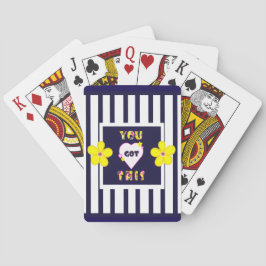 Bärbar, rand Gult Art Flower Casinokort