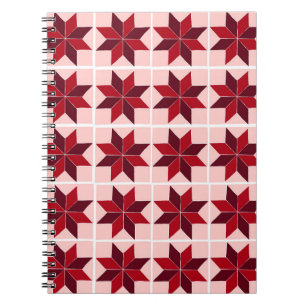 Bärbar röd quilt mönster-dator anteckningsbok