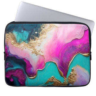 Bärbar Rosa med häpnadsväckande Galaxy-utskrift Laptop Fodral