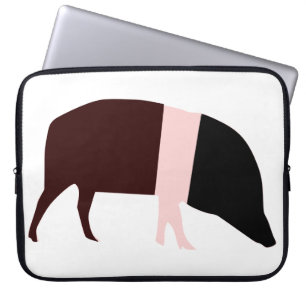 Bärbar sadelbackbuss för Gris Laptop Sleeve