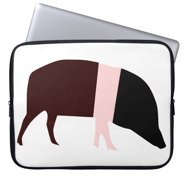 Bärbar sadelbackbuss för Gris Laptop Sleeve (Framsidan)