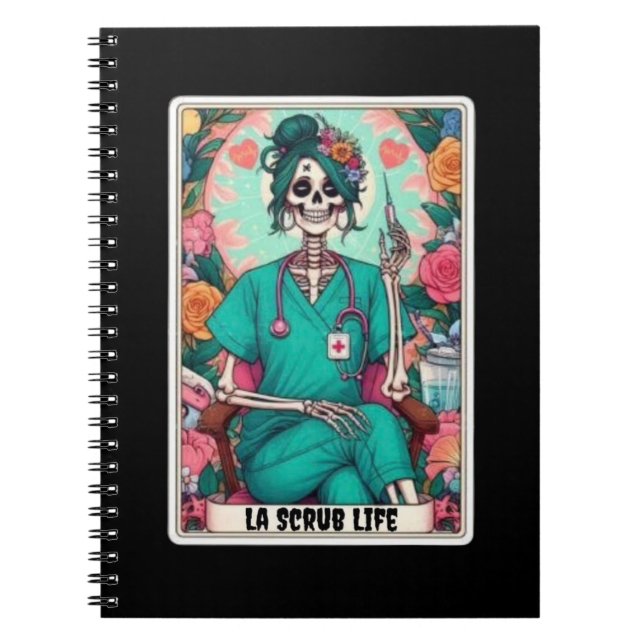 Bärbar samling av La SCrub Life-Tarot Card Anteckningsbok (Framsidan)