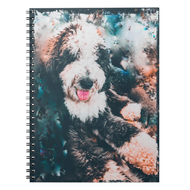 Bärbar Sheepadoodle Anteckningsbok (Framsidan)