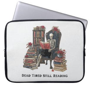 Bärbar Skeleton Bag - gotik Bok Älskare Laptop Fodral