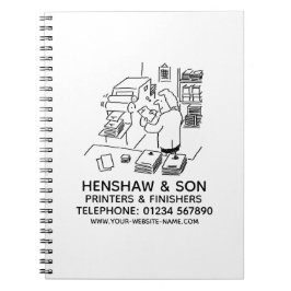 Bärbar skrivare och slutbehandlare anteckningsbok