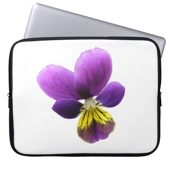 Bärbar söt Pansy-förpackning Laptop Sleeve (Framsidan)