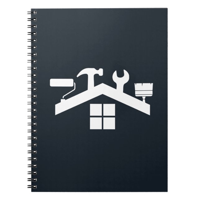 Bärbar spiral-dator, 80 fodrade sidor anteckningsbok (Framsidan)