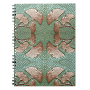 Bärbar spiral-dator med Gingko löv Design 2 Anteckningsbok
