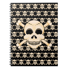 Bärbar Spiral-dator med Skull och korsben Anteckningsbok