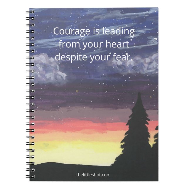 Bärbar spiral-dator - modet citat, Little Shot Anteckningsbok (Framsidan)