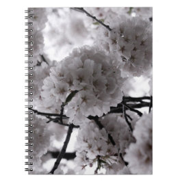 Bärbar Spiral-foto med svart och vit Blommigt Anteckningsbok