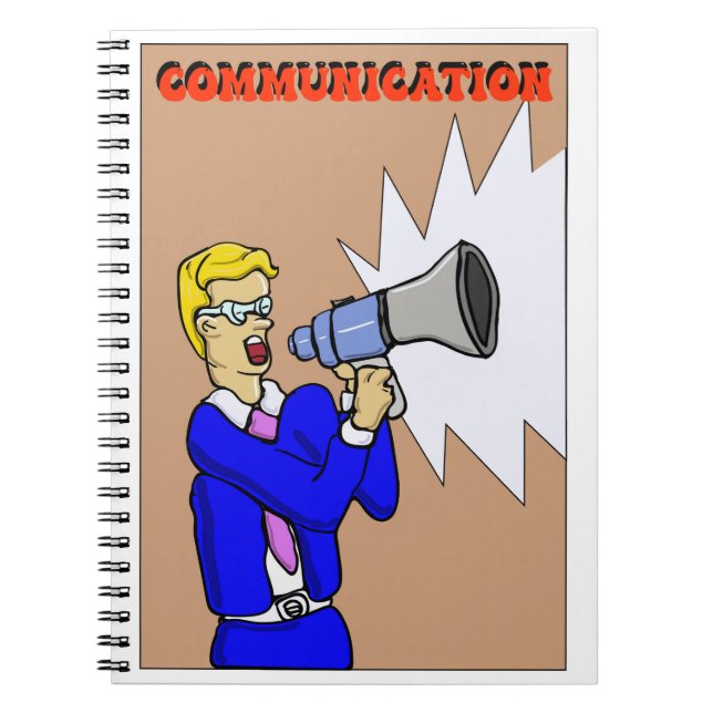 Bärbar spiral-kommunikation (Caderno-comunicado) Anteckningsbok (Framsidan)