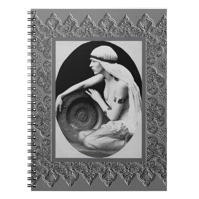 Bärbar spiral med Vintage Dancer Anteckningsbok (Framsidan)