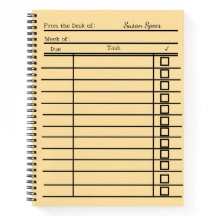 "Bärbar spiral-personlig--kort för vintage bibliot