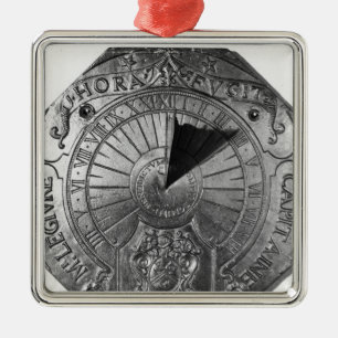 Bärbar Sundial, från det Sierk slottet 1756 Julgransprydnad Metall
