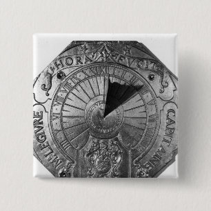 Bärbar Sundial, från det Sierk slottet 1756 Knapp