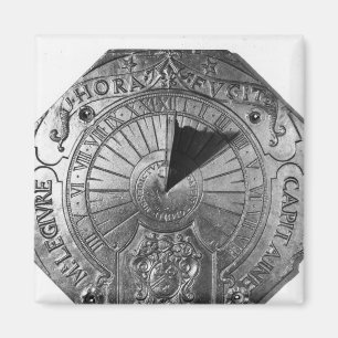 Bärbar Sundial, från det Sierk slottet 1756 Magnet