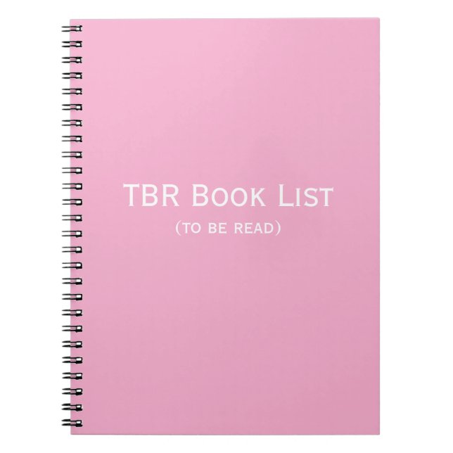 Bärbar TBR Bok-lista Anteckningsbok (Framsidan)